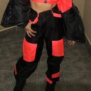 Trouser neon orange and black from I.AM.GIA